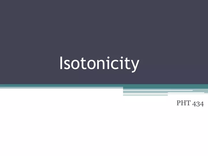 isotonicity