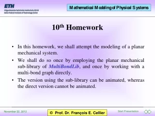 10 th  Homework