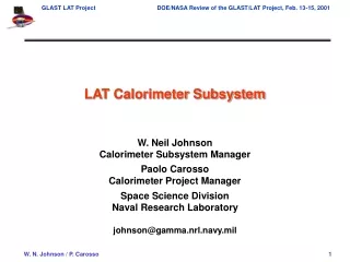 LAT Calorimeter Subsystem