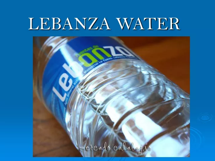 lebanza water