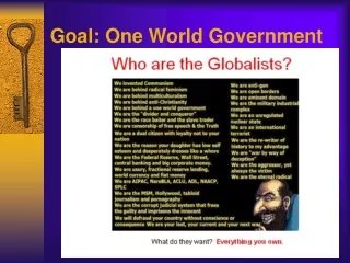 Goal: One World Government