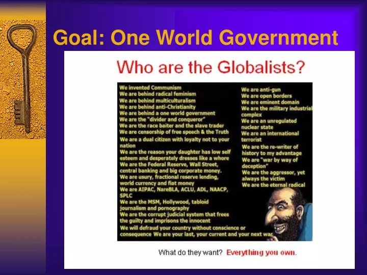 goal one world government