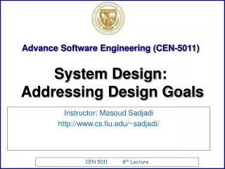 Advance Software Engineering (CEN-5011)