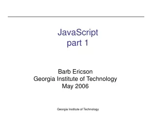 JavaScript part 1