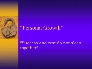 “Personal Growth”