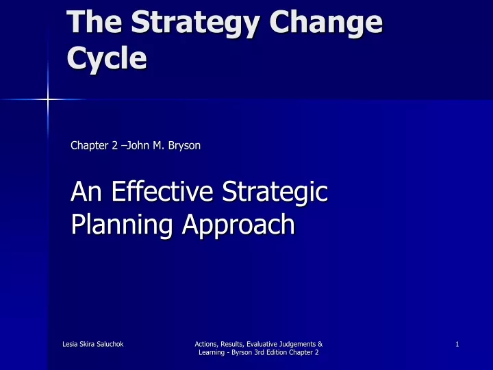 the strategy change cycle