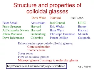 Structure and properties of colloidal glasses