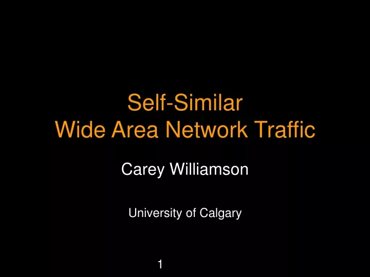 self similar wide area network traffic