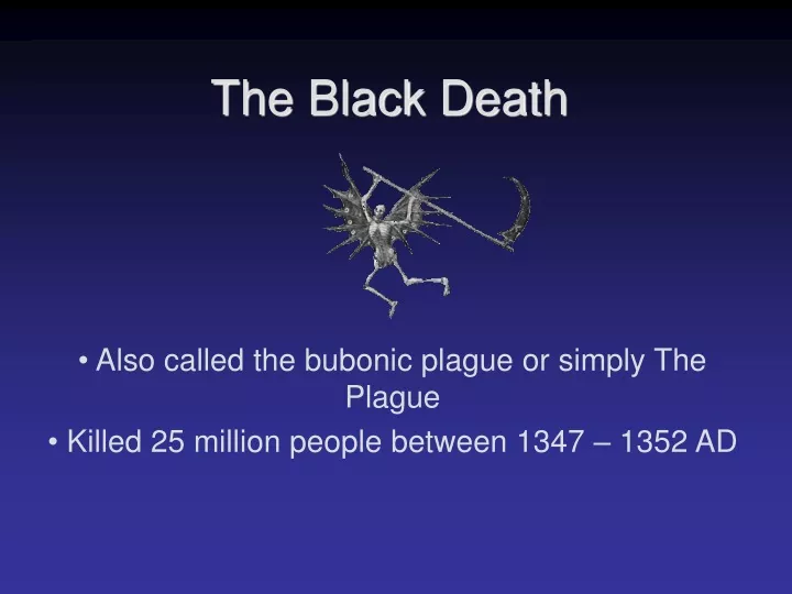 the black death