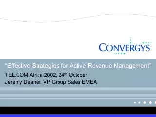 “Effective Strategies for Active Revenue Management”