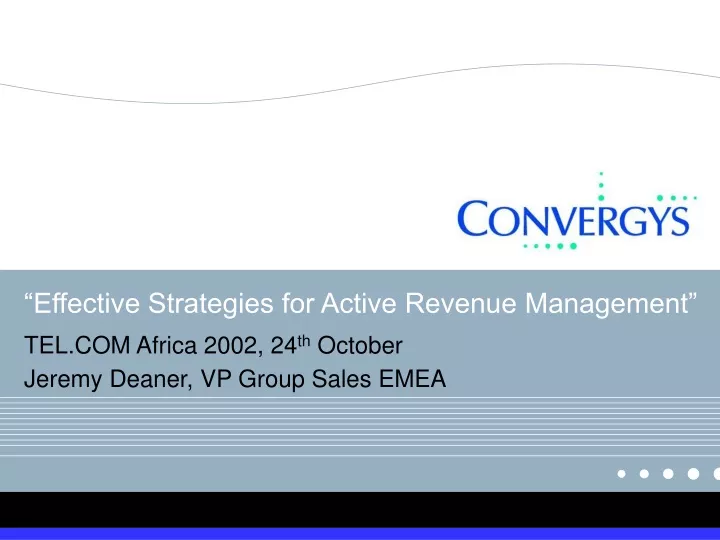effective strategies for active revenue management