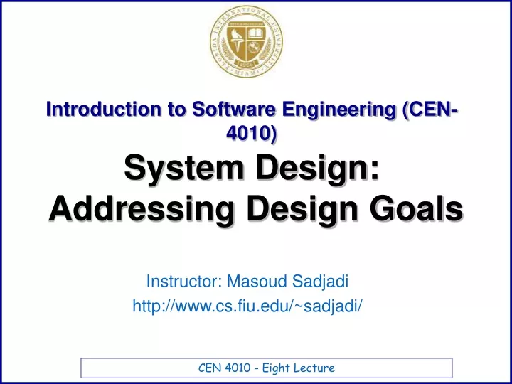 introduction to software engineering cen 4010