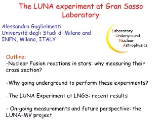 The LUNA experiment at Gran Sasso Laboratory
