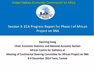 Session 3: ECA Progress  Report for  Phase I of African Project  on SNA