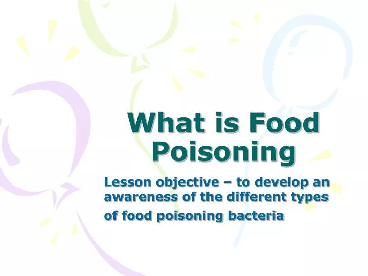 what is food poisoning