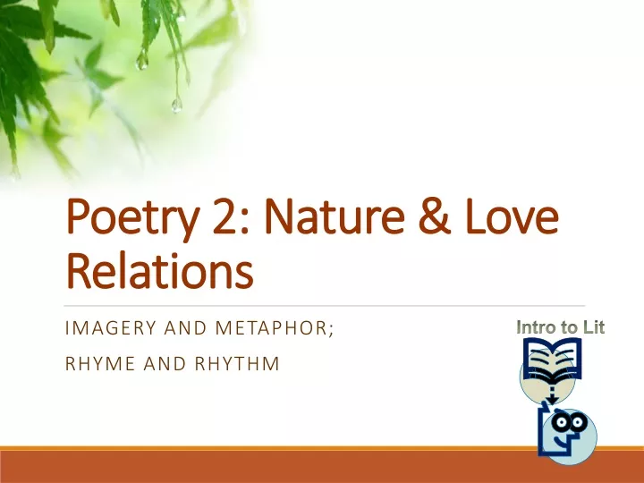 poetry 2 nature love relations