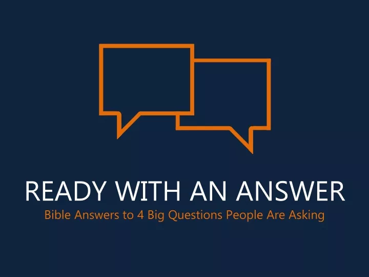 ready with an answer bible answers