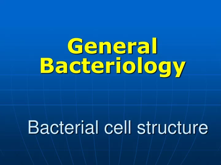 bacterial cell structure