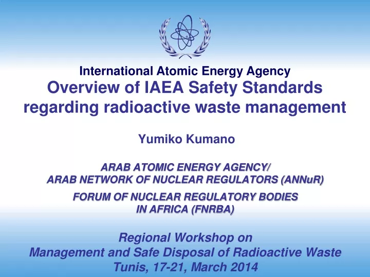 overview of iaea safety standards regarding