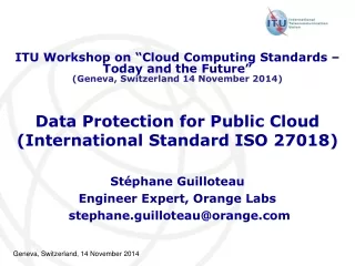Data Protection for Public Cloud (International Standard ISO 27018)