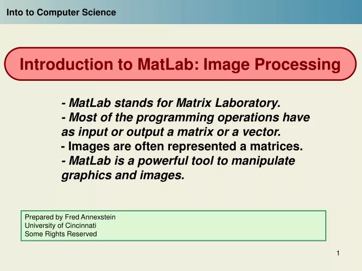 introduction to matlab image processing