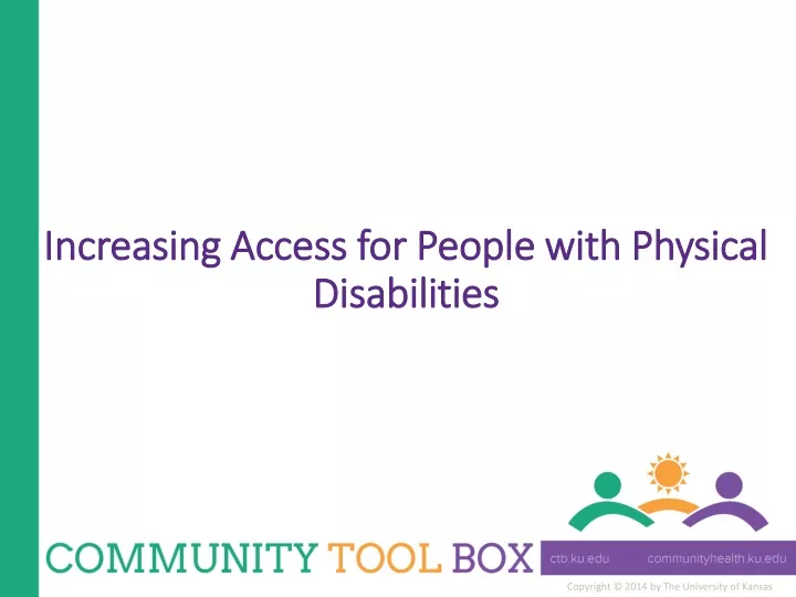 increasing access for people with physical