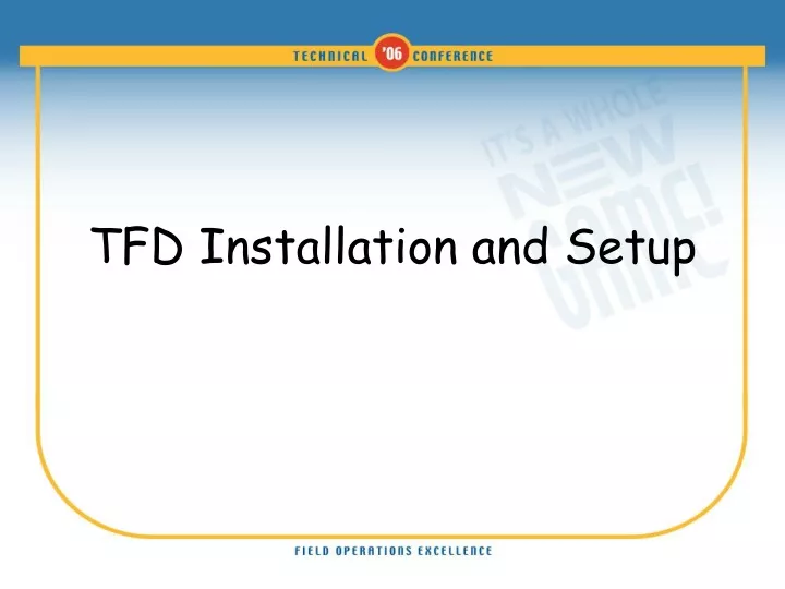 tfd installation and setup