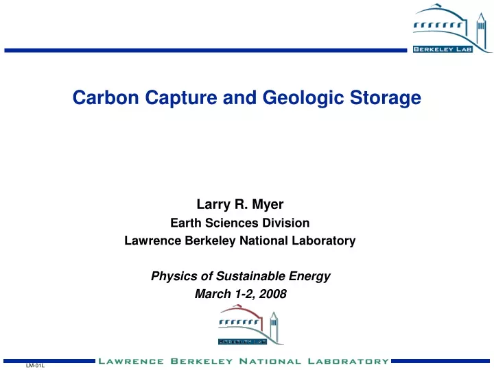 carbon capture and geologic storage