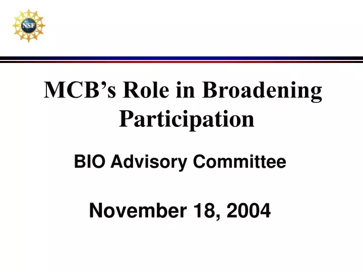 mcb s role in broadening participation