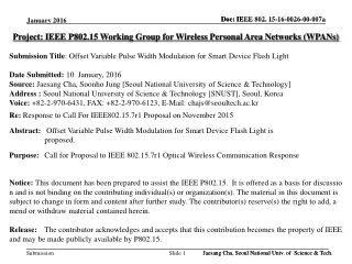 Project: IEEE P802.15 Working Group for Wireless Personal Area Networks (WPANs)