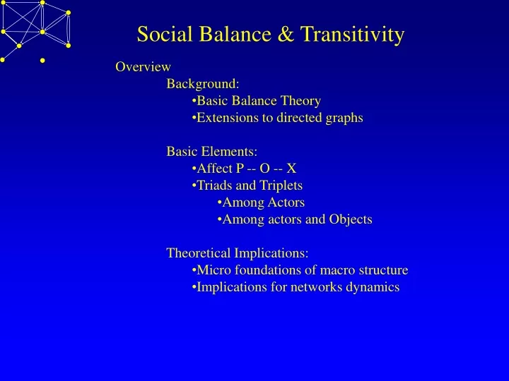 social balance transitivity