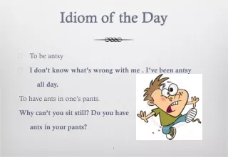 Idiom of the Day