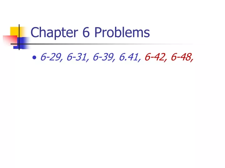 chapter 6 problems