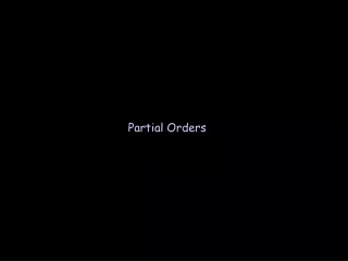 Partial Orders