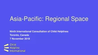 Asia-Pacific: Regional Space