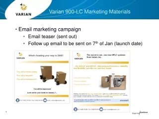 Varian 900-LC Marketing Materials