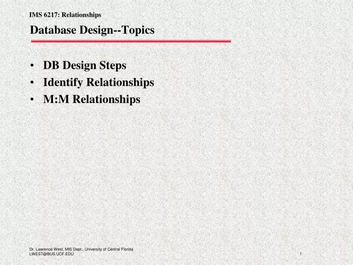 database design topics