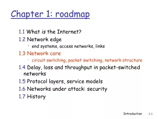 Chapter 1: roadmap