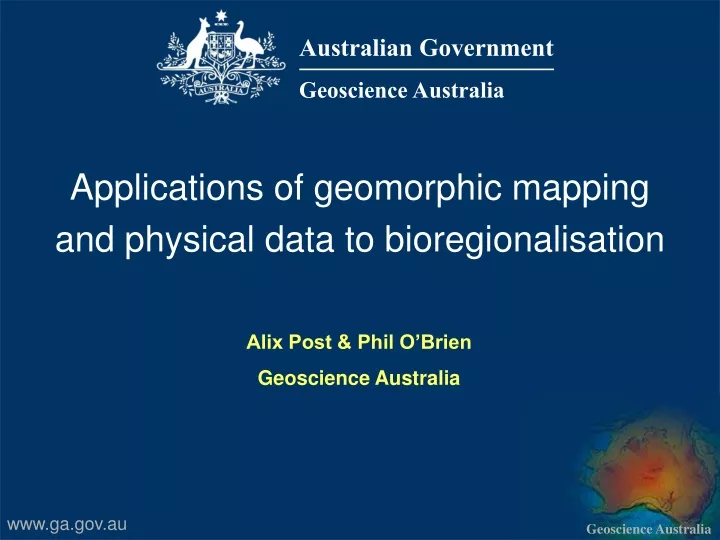 australian government geoscience australia