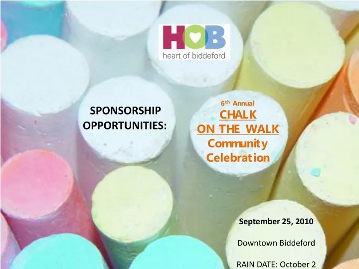 6 th annual chalk on the walk community