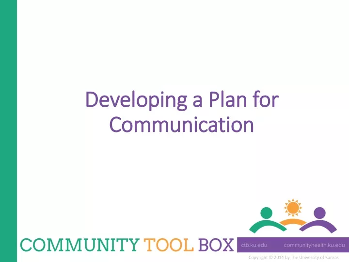 developing a plan for communication