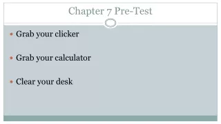 Chapter 7 Pre-Test