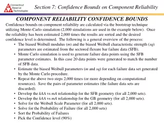 Section 7: Confidence Bounds on Component Reliability