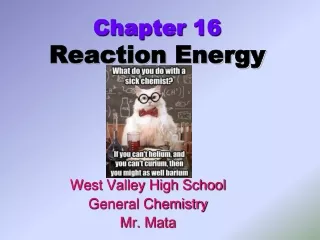 Chapter 16 Reaction Energy