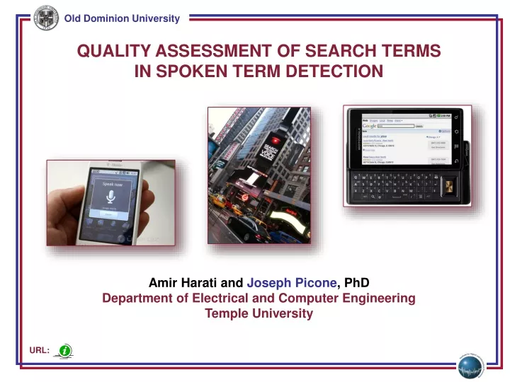 quality assessment of search terms in spoken term