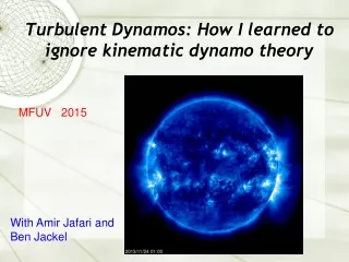 Turbulent Dynamos: How I learned to ignore kinematic dynamo theory