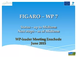 FIGARO – WP 7 Status – up to Midterm Next steps – as of  Midterm