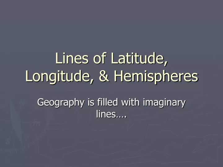 lines of latitude longitude hemispheres