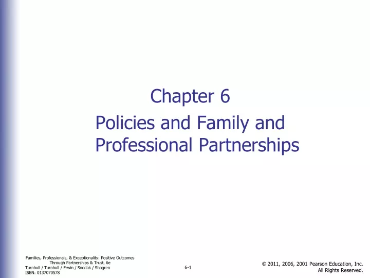 chapter 6 policies and family and professional