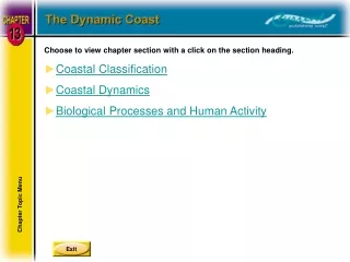Choose to view chapter section with a click on the section heading. Coastal Classification